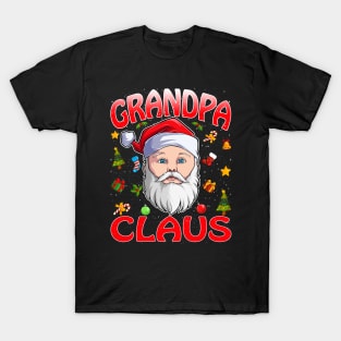 Grandpa Santa Claus Christmas Matching Costume T-Shirt